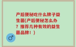 产后便秘吃什么牌子益生菌(产后便秘怎么办？推荐几种有效的益生菌品牌！)