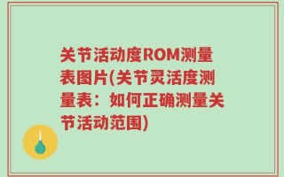 关节活动度ROM测量表图片(关节灵活度测量表：如何正确测量关节活动范围)