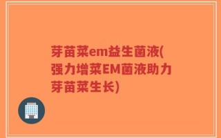 芽苗菜em益生菌液(强力增菜EM菌液助力芽苗菜生长)
