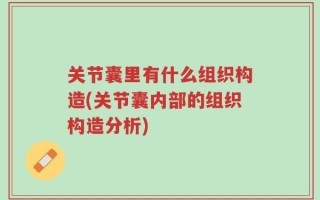 关节囊里有什么组织构造(关节囊内部的组织构造分析)
