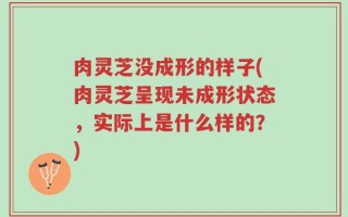 肉灵芝没成形的样子(肉灵芝呈现未成形状态，实际上是什么样的？)