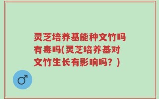 灵芝培养基能种文竹吗有毒吗(灵芝培养基对文竹生长有影响吗？)