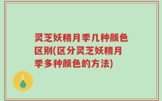 灵芝妖精月季几种颜色区别(区分灵芝妖精月季多种颜色的方法)