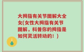 大拇指有关节图解大全女(女性大拇指有关节图解，科普你的拇指是如何灵活转动的！)