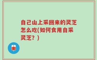 自己山上采回来的灵芝怎么吃(如何食用自采灵芝？)