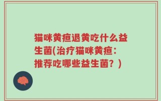 猫咪黄疸退黄吃什么益生菌(治疗猫咪黄疸：推荐吃哪些益生菌？)