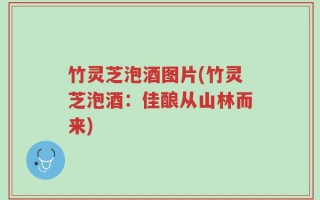 竹灵芝泡酒图片(竹灵芝泡酒：佳酿从山林而来)