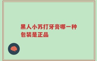 黑人小苏打牙膏哪一种包装是正品