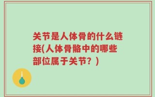 关节是人体骨的什么链接(人体骨骼中的哪些部位属于关节？)