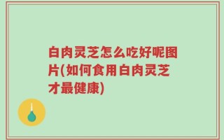 白肉灵芝怎么吃好呢图片(如何食用白肉灵芝才最健康)