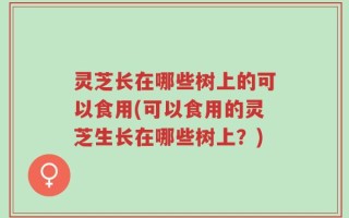 灵芝长在哪些树上的可以食用(可以食用的灵芝生长在哪些树上？)