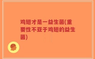 鸡翅才是一益生菌(重要性不亚于鸡翅的益生菌)