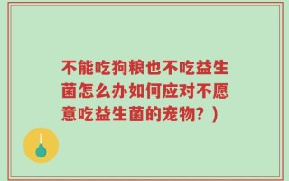 不能吃狗粮也不吃益生菌怎么办如何应对不愿意吃益生菌的宠物？)