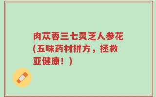肉苁蓉三七灵芝人参花(五味药材拼方，拯救亚健康！)