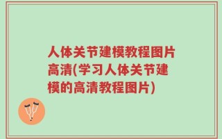 人体关节建模教程图片高清(学习人体关节建模的高清教程图片)