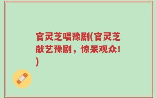 官灵芝唱豫剧(官灵芝献艺豫剧，惊呆观众！)
