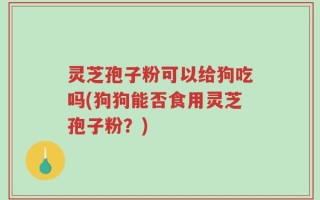 灵芝孢子粉可以给狗吃吗(狗狗能否食用灵芝孢子粉？)