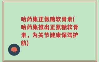 哈药集正氨糖软骨素(哈药集推出正氨糖软骨素，为关节健康保驾护航)