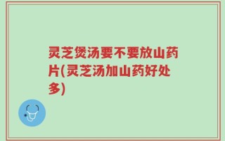 灵芝煲汤要不要放山药片(灵芝汤加山药好处多)