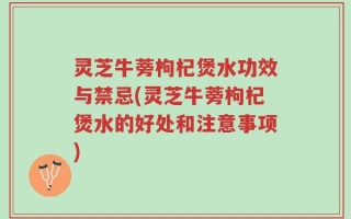 灵芝牛蒡枸杞煲水功效与禁忌(灵芝牛蒡枸杞煲水的好处和注意事项)