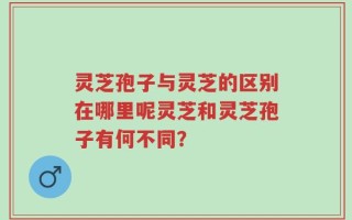 灵芝孢子与灵芝的区别在哪里呢灵芝和灵芝孢子有何不同？
