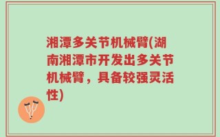 湘潭多关节机械臂(湖南湘潭市开发出多关节机械臂，具备较强灵活性)