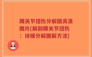 踝关节扭伤分解图高清图片(解剖踝关节扭伤：详细分解图解方法)