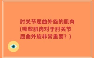 肘关节屈曲外旋的肌肉(哪些肌肉对于肘关节屈曲外旋非常重要？)