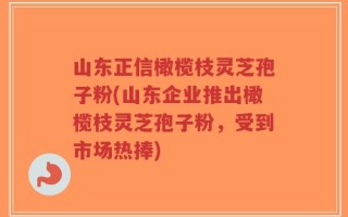 山东正信橄榄枝灵芝孢子粉(山东企业推出橄榄枝灵芝孢子粉，受到市场热捧)