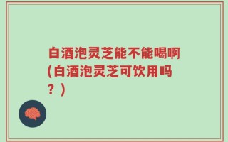 白酒泡灵芝能不能喝啊(白酒泡灵芝可饮用吗？)