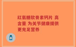 红氨糖软骨素钙片 高含量 为关节健康提供更充足营养