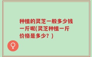 种植的灵芝一般多少钱一斤呢(灵芝种植一斤价格是多少？)