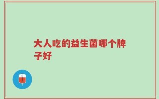 大人吃的益生菌哪个牌子好
