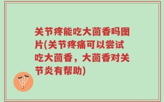 关节疼能吃大茴香吗图片(关节疼痛可以尝试吃大茴香，大茴香对关节炎有帮助)