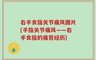 右手食指关节痛风图片(手指关节痛风——右手食指的痛苦经历)