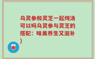 乌灵参和灵芝一起炖汤可以吗乌灵参与灵芝的搭配：味美养生又滋补)