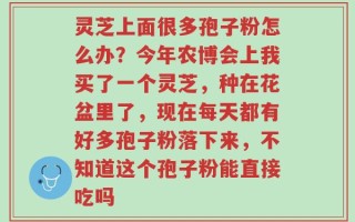 灵芝上面很多孢子粉怎么办？今年农博会上我买了一个灵芝，种在花盆里了，现在每天都有好多孢子粉落下来，不知道这个孢子粉能直接吃吗