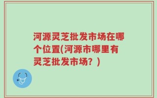 河源灵芝批发市场在哪个位置(河源市哪里有灵芝批发市场？)