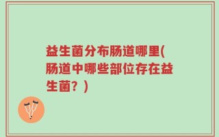 益生菌分布肠道哪里(肠道中哪些部位存在益生菌？)