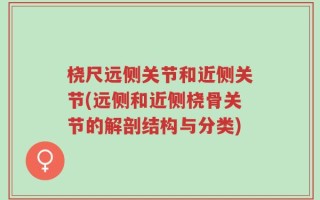 桡尺远侧关节和近侧关节(远侧和近侧桡骨关节的解剖结构与分类)