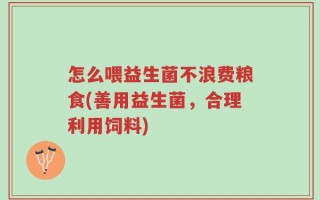 怎么喂益生菌不浪费粮食(善用益生菌，合理利用饲料)