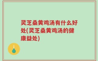 灵芝桑黄鸡汤有什么好处(灵芝桑黄鸡汤的健康益处)