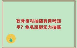 软骨素对抽搐有用吗知乎？金毛后腿无力抽搐
