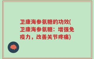 卫康海参氨糖的功效(卫康海参氨糖：增强免疫力，改善关节疼痛)