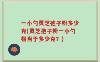 一小勺灵芝孢子粉多少克(灵芝孢子粉一小勺相当于多少克？)