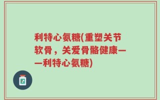 利特心氨糖(重塑关节软骨，关爱骨骼健康——利特心氨糖)