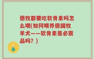 德牧都要吃软骨素吗怎么喂(如何喂养德国牧羊犬——软骨素是必需品吗？)