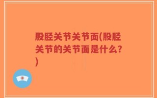 股胫关节关节面(股胫关节的关节面是什么？)