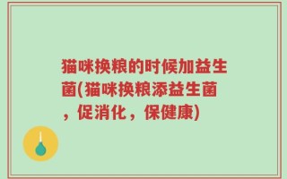 猫咪换粮的时候加益生菌(猫咪换粮添益生菌，促消化，保健康)