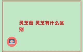 灵芝菇 灵芝有什么区别